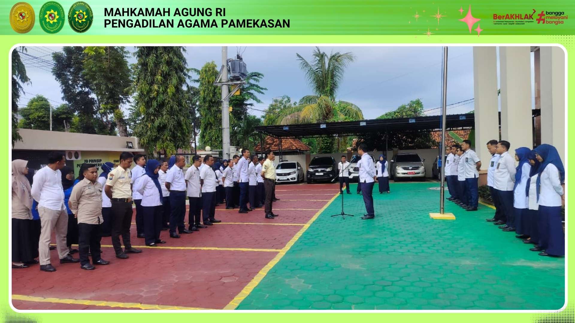 Meningkatkan Kualitas Administrasi Sidang dan Persiapan Kurban. PA Pamekasan Gelar Apel Senin Pagi